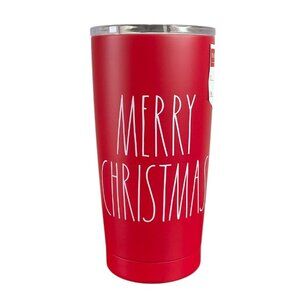 Rae Dunn Red MERRY CHRISTMAS Insulated Tumbler